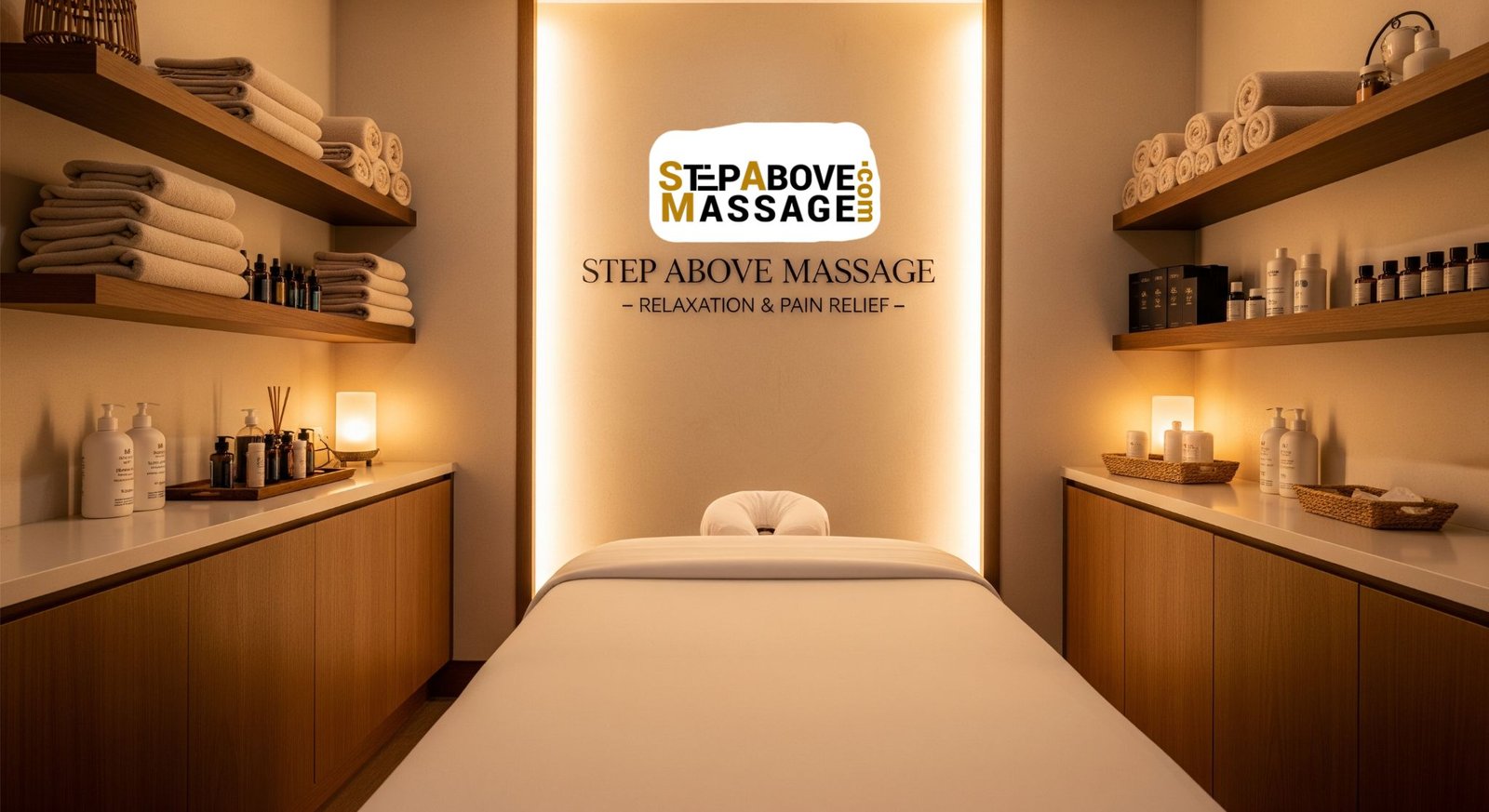 Step Above massage room in wake forest